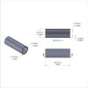 Aluminum Spacer 1/2'' OD x .382'' ID x 1-13/32'' Long, Plain Aluminum Finish