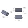 Aluminum Spacer 5/8'' OD x .319'' ID x 28mm Long, Plain Aluminum Finish