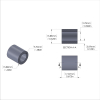 Aluminum Spacer 5/8'' OD x .382'' ID x 43/64'' Long, Plain Aluminum Finish