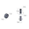 Aluminum Spacer 3/4'' OD x .319'' ID x .288'' Long, Plain Aluminum Finish