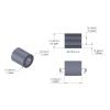 Aluminum Spacer 11mm OD x 6.15mm ID x 12.7mm Long, Plain Aluminum Finish