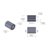 Aluminum Spacer 11mm OD x 6.15mm ID x 15mm Long, Plain Aluminum Finish