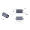 Aluminum Spacer 11.11mm OD x 6.15mm ID x 18.1mm Long, Plain Aluminum Finish