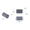 Aluminum Spacer 11.11mm OD x 6.15mm ID x 18mm Long, Plain Aluminum Finish