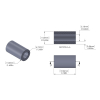 Aluminum Spacer 11.11mm OD x 6.15mm ID x 19mm Long, Plain Aluminum Finish