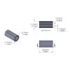 Aluminum Spacer 11.1mm OD x 6.15mm ID x 22mm Long, Plain Aluminum Finish