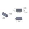 Aluminum Spacer 11.1mm OD x 6.15mm ID x 23mm Long, Plain Aluminum Finish