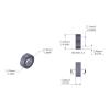 Aluminum Spacer 11MM'' OD x 7.1MM'' ID x 4MM'' Long, Plain Aluminum Finish