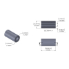 Aluminum Spacer 12.7mm OD x 6.15mm ID x 25mm Long, Plain Aluminum Finish