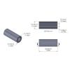 Aluminum Spacer 12.7mm OD x 6.15mm ID x 32mm Long, Plain Aluminum Finish