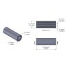 Aluminum Spacer 12.7mm OD x 6.15mm ID x 36mm Long, Plain Aluminum Finish