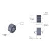 Aluminum Spacer 12.7mm OD x 6.15mm ID x 7mm Long, Plain Aluminum Finish
