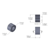 Aluminum Spacer 12.7mm OD x 6.15mm ID x 8mm Long, Plain Aluminum Finish