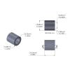Aluminum Spacer 15.88mm OD x 10.2mm ID x 16.26mm Long, Plain Aluminum Finish