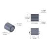Aluminum Spacer 15.88mm OD x 10.2mm ID x 17.15mm Long, Plain Aluminum Finish