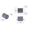 Aluminum Spacer 16mmOD x 10.2mm ID x 19.2mm Long, Plain Aluminum Finish
