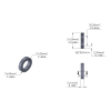 Aluminum Spacer 16mm OD x 10.2mm ID x 3.17mm Long, Plain Aluminum Finish