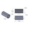 Aluminum Spacer 19mm OD x 10.2mm ID x 38.1mm Long, Plain Aluminum Finish