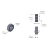 Aluminum Spacer 19mm OD x 10.2mm ID x 6.35mm Long, Plain Aluminum Finish