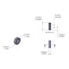 Aluminum Spacer 6.35mm OD x 3.1mm ID x 2mm Long, Plain Aluminum Finish