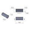 Aluminum Spacer 8mm OD x 6.15mm ID x 18.3mm Long, Plain Aluminum Finish