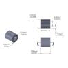 Aluminum Spacer 9.6mm OD x 5.1mm ID x 10.5mm Long, Plain Aluminum Finish