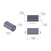 Aluminum Spacer 9.6mm OD x 6.15mm ID x 17.5mm Long, Plain Aluminum Finish