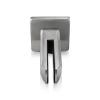 1 Piece Brushed 316 Stainless Steel Square  Surface Mount Glass Spigot Clamp for Material 3/8'' to 1/2''  w/ (4) 5/16'' Diameter Concrete Anchors
