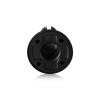 1 Piece Matte Black 304 Stainless Steel Round Surface Mount Glass Spigot Clamp for Material 3/8'' to 1/2''  w/ (4) 5/16'' Diameter Concrete Anchors