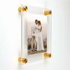 (2) 13-1/2'' x 16-1/2'' Clear Acrylics , Pre-Drilled With Polished Edges (Thick 1/8'' each), Wall Frame with (4) 5/8'' x 1/2'' Gold Anodized Aluminum Standoffs includes Screws and Anchors