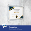 (1) 24'' x 36'' Clear Acrylic Wall Frame with (6) 3/4'' x 1'' Silver Anodized Aluminum Standoffs includes Screws and Anchors