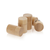 (Set of 4) 3/4'' Diameter X 3/4'' Barrel Length, Wooden Flat Head Standoffs, Matte Bamboo Wood Finish, Easy Fasten Standoff, Included Hardware (For Inside Use) [Required Material Hole Size: 5/16'']