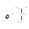 Zinc Plated Steel Spacer 1/2'' OD x .319'' ID x 3.05M'' Long, Zinc Finish