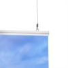 2 Pieces of Aluminum Silver Banner Rails, Hinged Easy Snap Open System, 24'' Length
