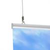 2 Pieces of Aluminum Silver Banner Rails, Hinged Easy Snap Open System, 22'' Length