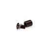 1/2'' Diameter X 1/2'' Barrel Length, Aluminum Rounded Head Standoffs, Bronze Anodized Finish Easy Fasten Standoff (For Inside / Outside use) [Required Material Hole Size: 3/8'']