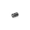 1/2'' Diameter X 1/2'' Barrel Length, Aluminum Rounded Head Standoffs, Titanium Anodized Finish Easy Fasten Standoff (For Inside / Outside use) [Required Material Hole Size: 3/8'']