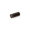 1/2'' Diameter X 1'' Barrel Length, Aluminum Rounded Head Standoffs, Bronze Anodized Finish Easy Fasten Standoff (For Inside / Outside use) [Required Material Hole Size: 3/8'']