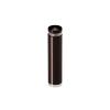 1/2'' Diameter X 1-3/4'' Barrel Length, Aluminum Rounded Head Standoffs, Bronze Anodized Finish Easy Fasten Standoff (For Inside / Outside use) [Required Material Hole Size: 3/8'']