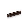 1/2'' Diameter X 1-3/4'' Barrel Length, Aluminum Rounded Head Standoffs, Bronze Anodized Finish Easy Fasten Standoff (For Inside / Outside use) [Required Material Hole Size: 3/8'']