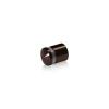 5/8'' Diameter X 1/2'' Barrel Length, Aluminum Rounded Head Standoffs, Bronze Anodized Finish Easy Fasten Standoff (For Inside / Outside use) [Required Material Hole Size: 7/16'']