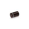 5/8'' Diameter X 3/4'' Barrel Length, Aluminum Rounded Head Standoffs, Bronze Anodized Finish Easy Fasten Standoff (For Inside / Outside use) [Required Material Hole Size: 7/16'']