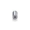 5/8'' Diameter X 1'' Barrel Length, Aluminum Rounded Head Standoffs, Clear Anodized Finish Easy Fasten Standoff (For Inside / Outside use) [Required Material Hole Size: 7/16'']