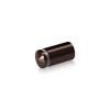 5/8'' Diameter X 1'' Barrel Length, Aluminum Rounded Head Standoffs, Bronze Anodized Finish Easy Fasten Standoff (For Inside / Outside use) [Required Material Hole Size: 7/16'']