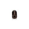 5/8'' Diameter X 1'' Barrel Length, Aluminum Rounded Head Standoffs, Bronze Anodized Finish Easy Fasten Standoff (For Inside / Outside use) [Required Material Hole Size: 7/16'']