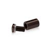 5/8'' Diameter X 1'' Barrel Length, Aluminum Rounded Head Standoffs, Bronze Anodized Finish Easy Fasten Standoff (For Inside / Outside use) [Required Material Hole Size: 7/16'']