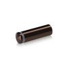 5/8'' Diameter X 1-3/4'' Barrel Length, Aluminum Rounded Head Standoffs, Bronze Anodized Finish Easy Fasten Standoff (For Inside / Outside use) [Required Material Hole Size: 7/16'']