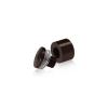 3/4'' Diameter X 1/2'' Barrel Length, Aluminum Rounded Head Standoffs, Bronze Anodized Finish Easy Fasten Standoff (For Inside / Outside use) [Required Material Hole Size: 7/16'']