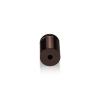 3/4'' Diameter X 1'' Barrel Length, Aluminum Rounded Head Standoffs, Bronze Anodized Finish Easy Fasten Standoff (For Inside / Outside use) [Required Material Hole Size: 7/16'']