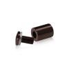 3/4'' Diameter X 1'' Barrel Length, Aluminum Rounded Head Standoffs, Bronze Anodized Finish Easy Fasten Standoff (For Inside / Outside use) [Required Material Hole Size: 7/16'']